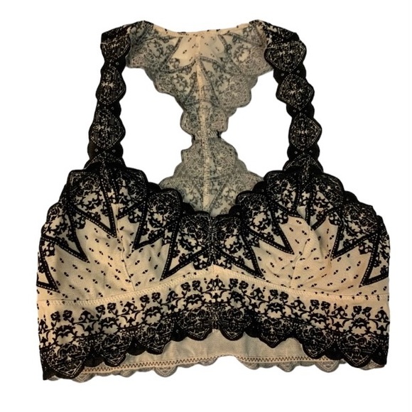 Intimately Free People Flocked Velvet Lace Bralette - Picture 4 of 5